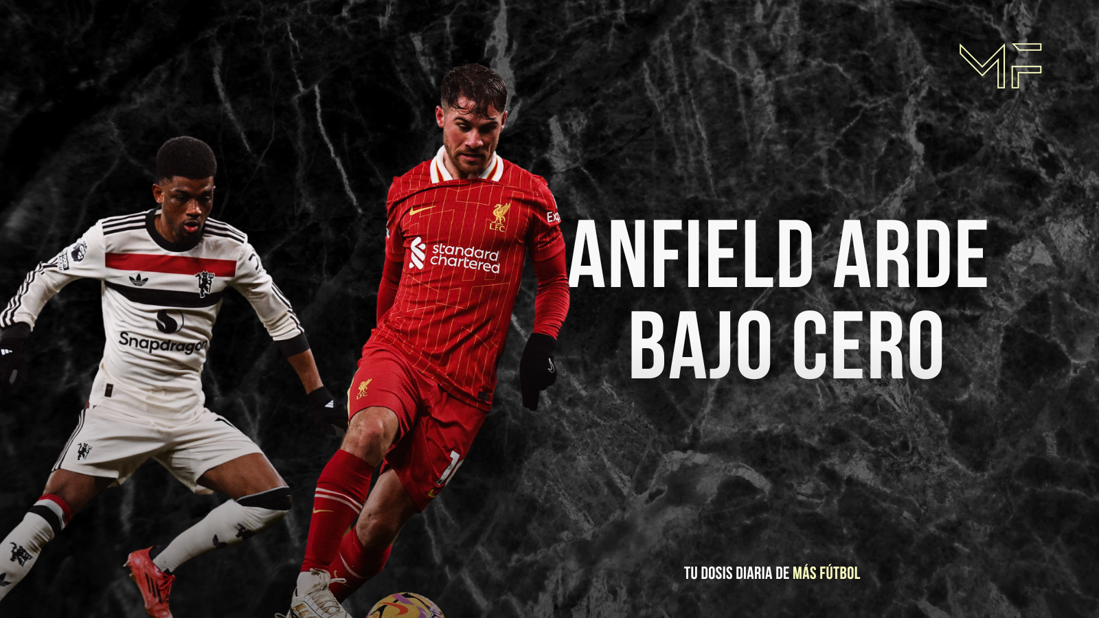 Liverpool y United empatan en un duelo histórico bajo la nieve de Anfield.