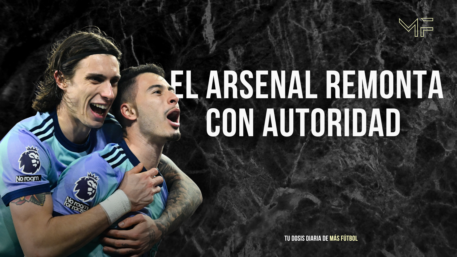 El Arsenal remonta con autoridad y cierra la primera vuelta al acecho del Liverpool.