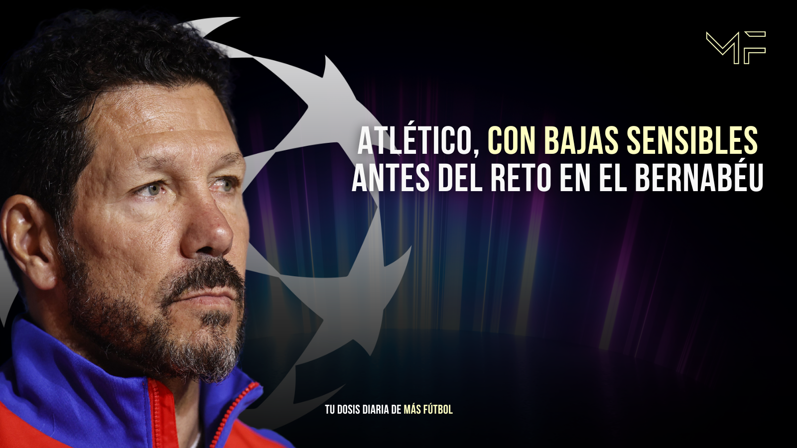 Simeone pierde a dos pilares antes del derbi de Champions contra el Real Madrid