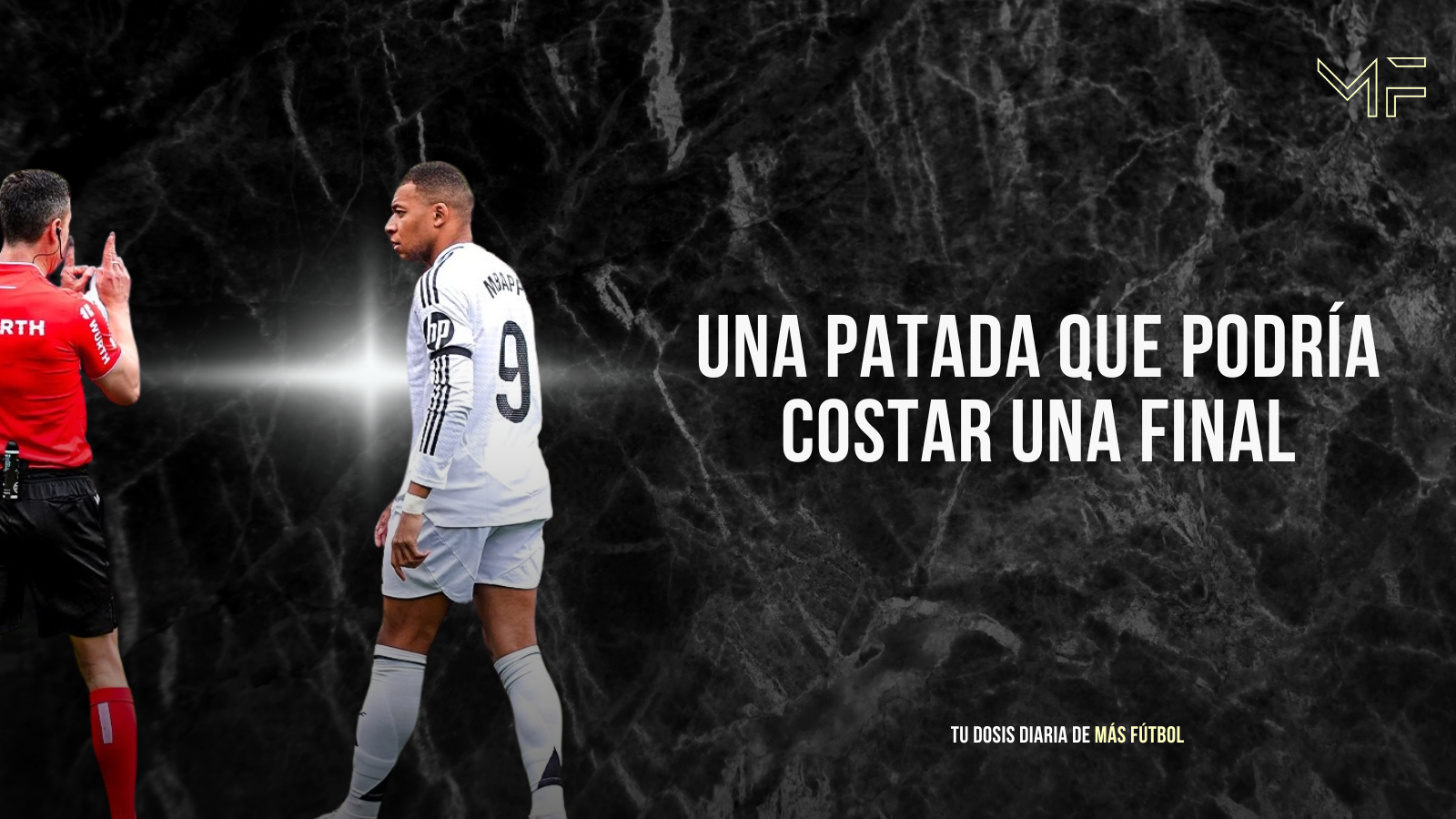 Mbappé ve la roja y peligra su presencia en la final de Copa ante el Barcelona