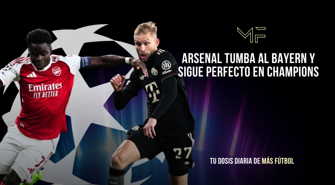 Arsenal tumba al Bayern y sigue perfecto en Champions
