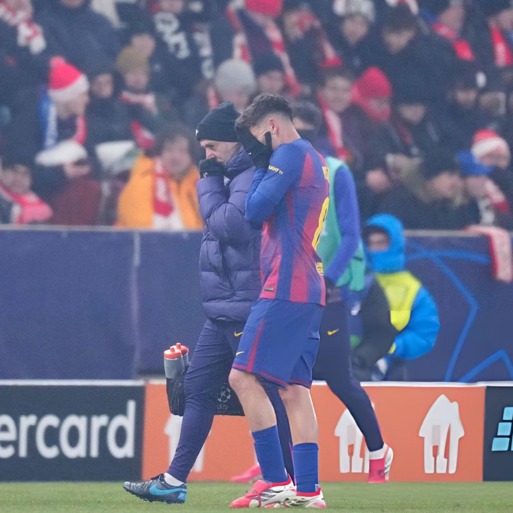 Pedri se lesiona en el encuentro del Barcelona vs Slavia de Praga