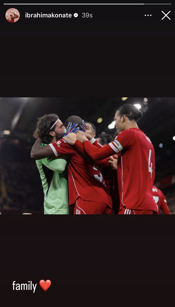 Konaté en Instragram