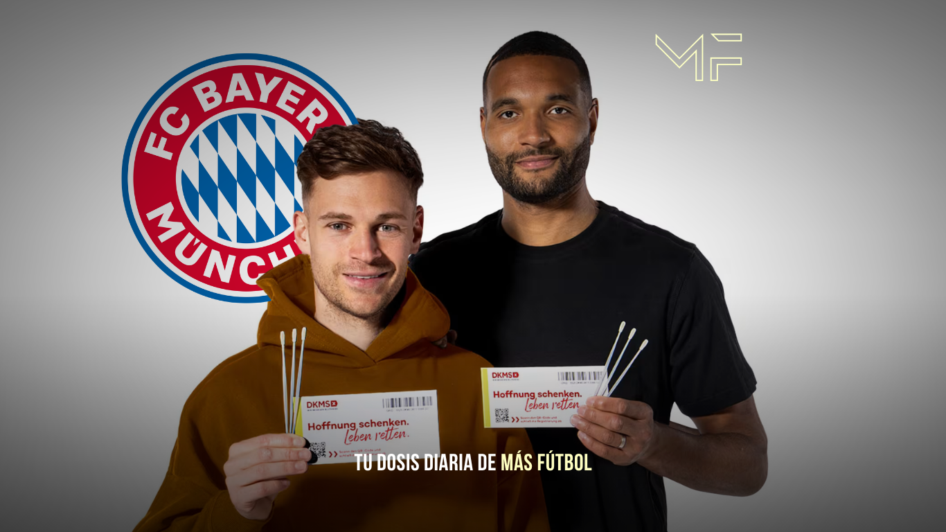 El Bayern y DKMS lanzan una campaña en el Allianz Arena para registrar donantes de células madre y luchar contra el cáncer de sangre.