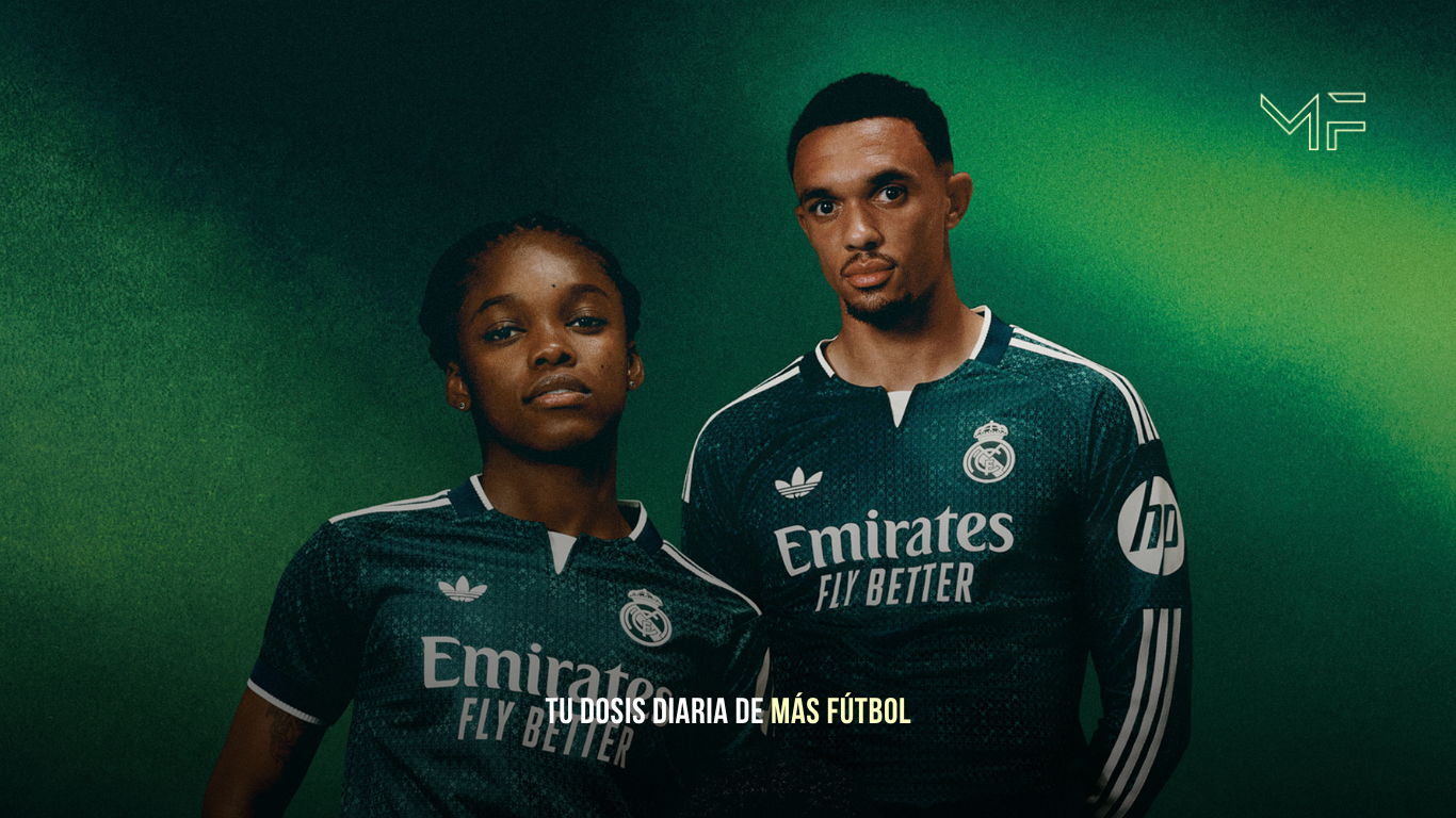 El Real Madrid y Adidas presentan la nueva camiseta visitante 2026-2027 en color verde Aurora Ivy, con logo Trefoil y tecnología Climacool+.